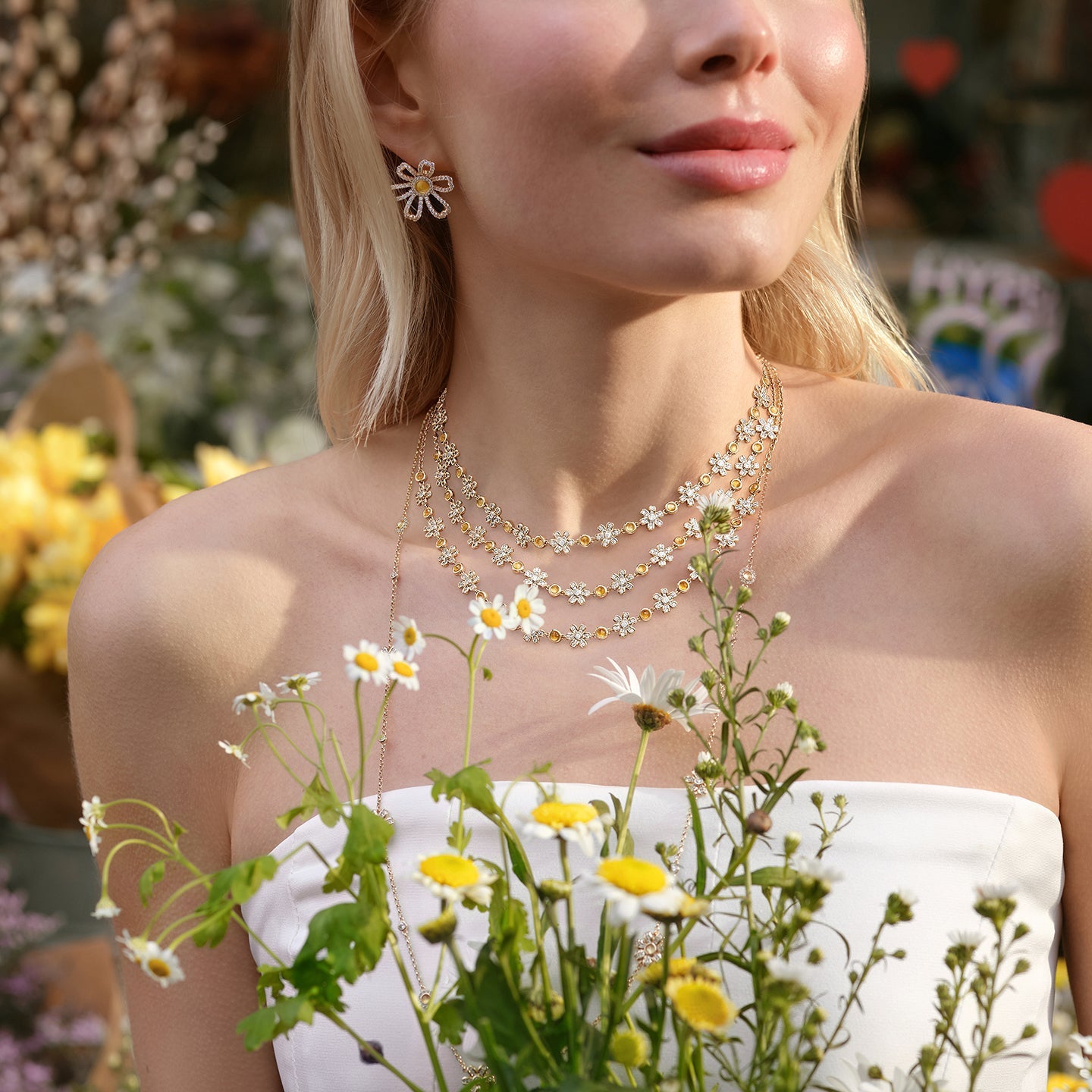 Daisy Full Bloom Choker Necklace (Shipping from March 21th)