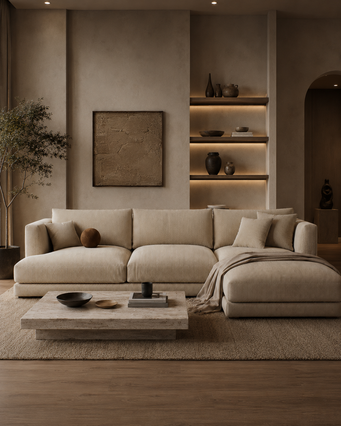Haven Modular Sectional Sofa – Modern Linen Upholstered Living Room Couch