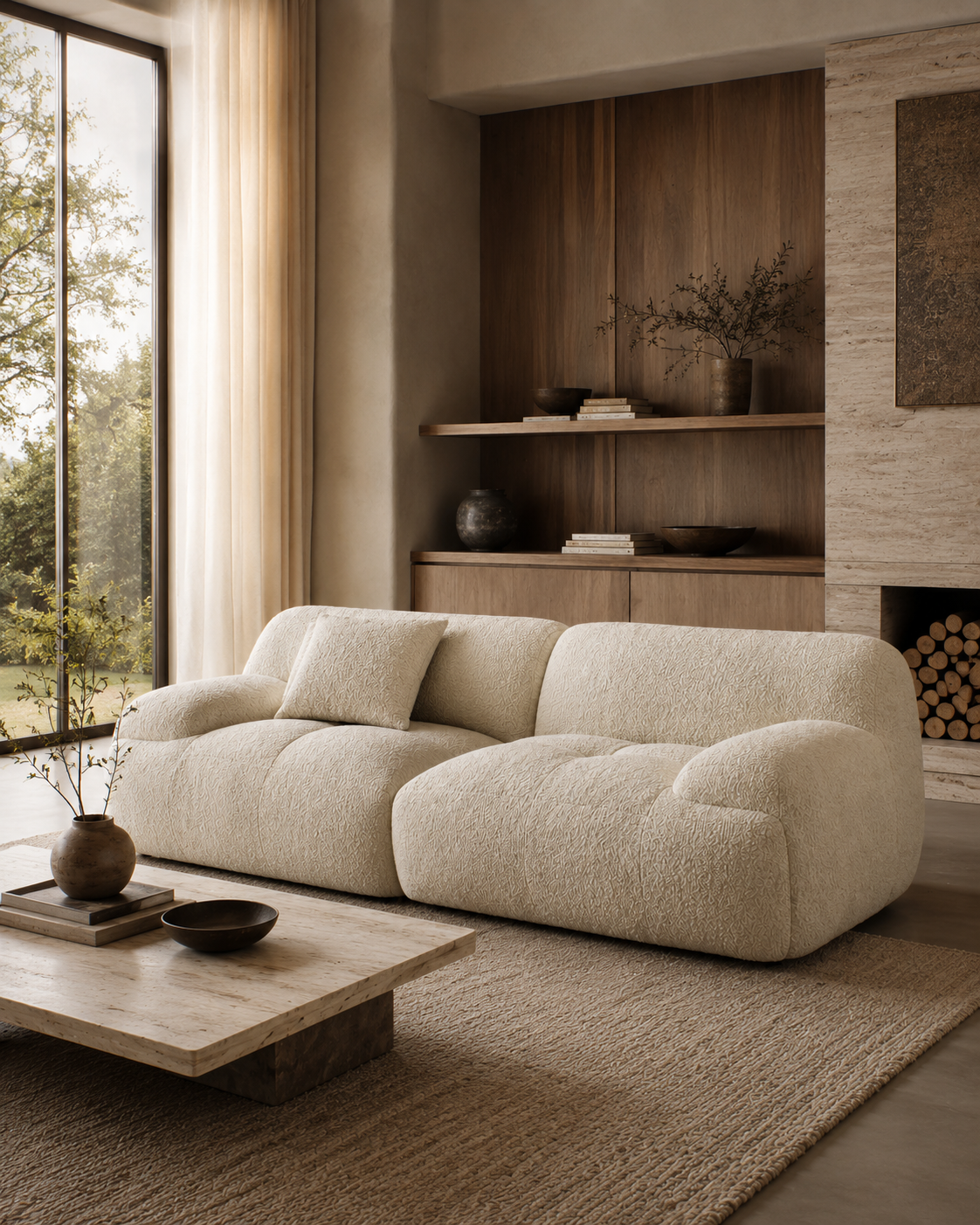 Premium Modular Cloud Sofa / Modern Organic Sectional Sofa