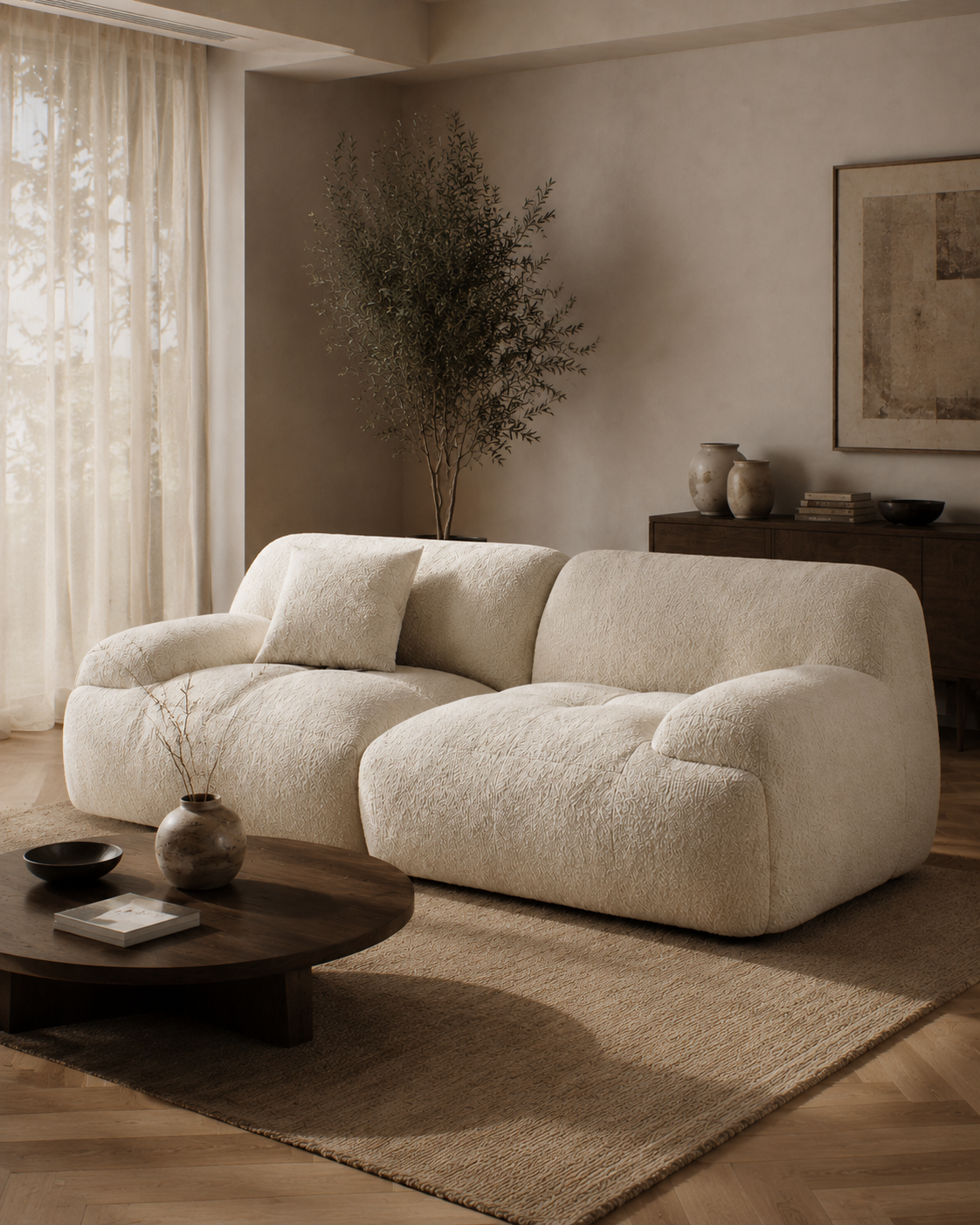 Premium Modular Cloud Sofa / Modern Organic Sectional Sofa