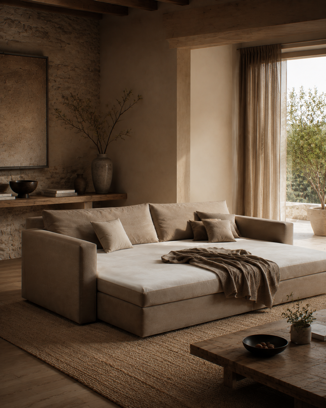 Haven Deep Lounge Daybed Sofa – Luxury Modern Modular Seating