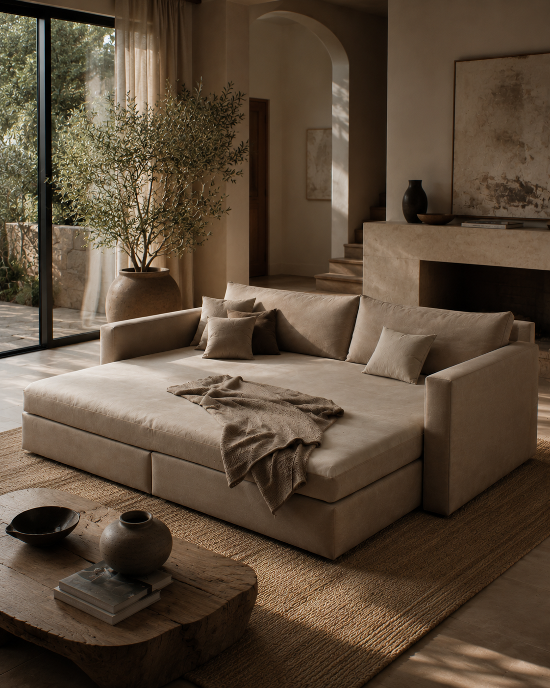 Haven Deep Lounge Daybed Sofa – Luxury Modern Modular Seating